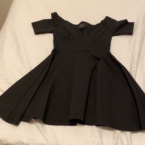 Nasty Gal, black mini dress